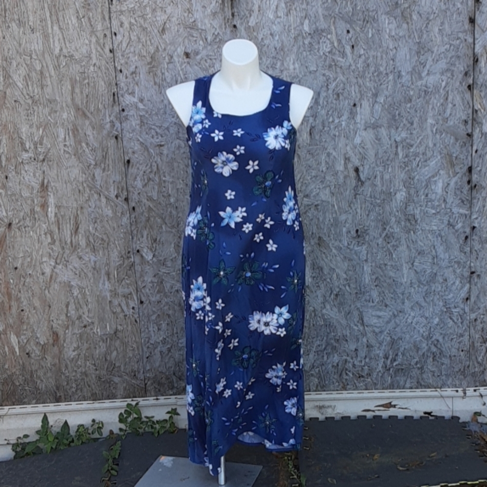 LisaJo Hawaiian Sleeveless Dress Open Back 13/14